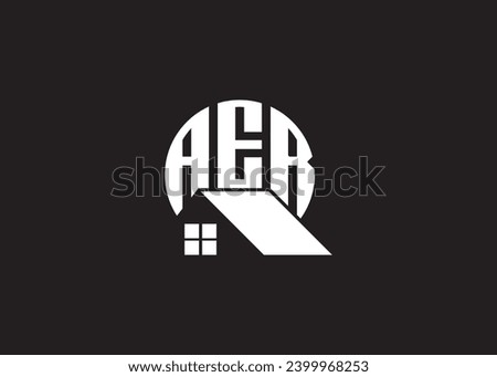 Real Estate Letter AER Monogram Vector Logo.Home Or Building Shape AER Logo
