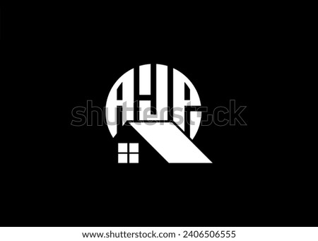 Real Estate Letter AJP Monogram Vector Logo.Home Or Building Shape AJP Logo