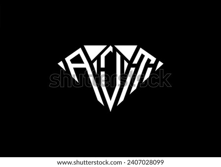 Modern letter A J T diamond shape logo And initial monogram A J W letter logo vector template.