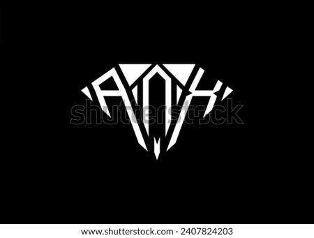 Modern letter A N X diamond shape logo And initial monogram A N X letter logo vector template.