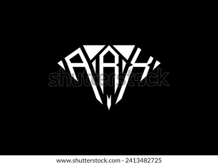 Modern letter A R X diamond shape logo And initial monogram A R X letter logo vector template