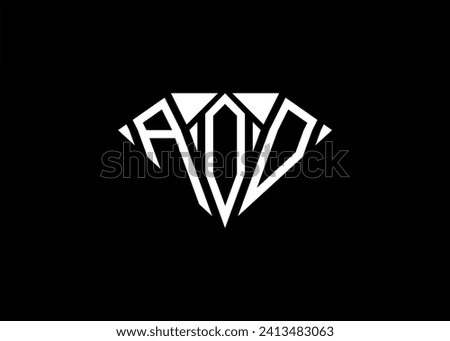 Modern letter A O O diamond shape logo And initial monogram A O O letter logo vector template