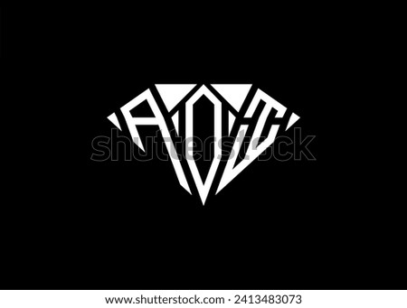 Modern letter A O I diamond shape logo And initial monogram A O I letter logo vector template