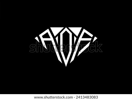 Modern letter A O F diamond shape logo And initial monogram A O F letter logo vector template.