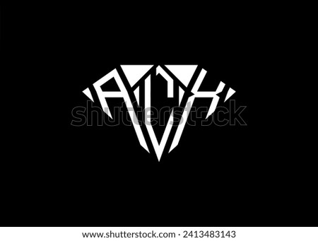 Modern letter A L X diamond shape logo And initial monogram A L X letter logo vector template.