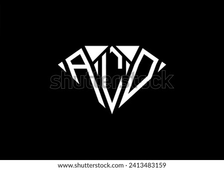 Modern letter A L O diamond shape logo And initial monogram A L O letter logo vector template.
