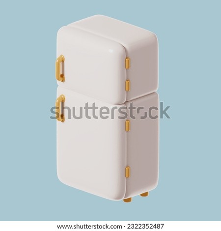 3d icon furniture with fridge