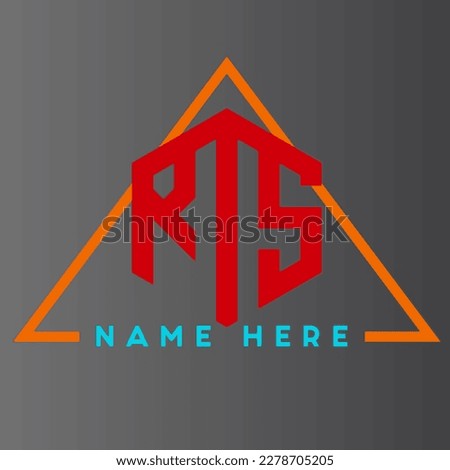 Unique Creative Rts Logo Design letter monogram logo design vector