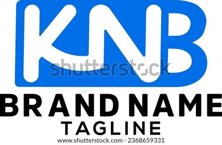 Initial Letter KNB Logo Design Vector Template. Abstract Letter KNB Linked Logo