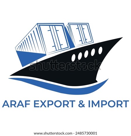 This is a export and import logo design . Named Araf Export and Import