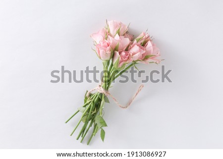 Similar – Image, Stock Photo Bouquet of pink roses in the planting area