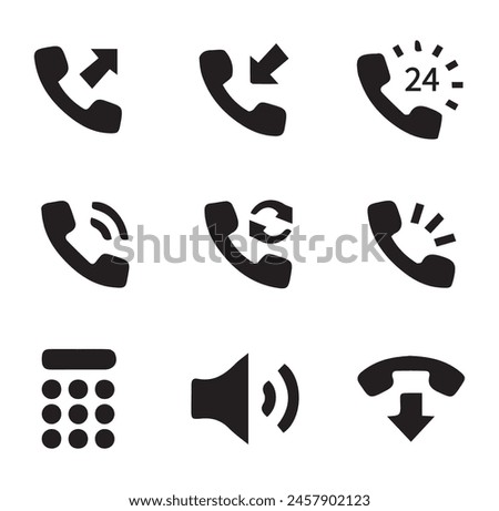 Phone icon set. Simple Set of Phones Related Vector Icons for Your Site or Application. Vector EPS 10 Format.