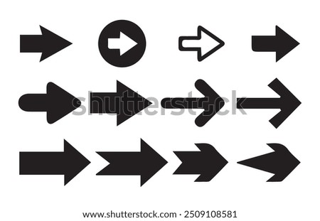 Arrow icon set. Modern simple arrows.material for various arrows.Vector illustration EPS 10