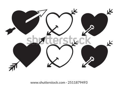 Love vector.Heart vector icons set.Broken heart,Sparkling, growing, two Hearts, beating, revolving, broken, mending, heart exclamation.Vector illustration