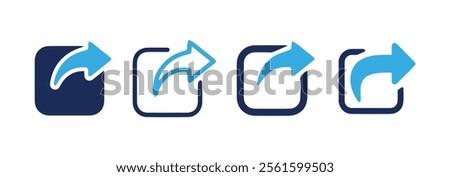 share icon set. connection icon. Share arrow symbol collection.Vector Illustration EPS 10