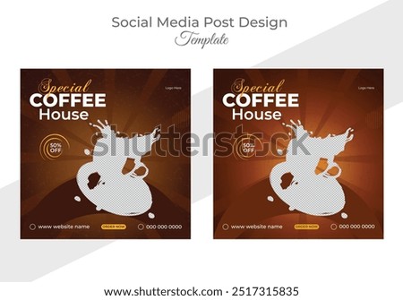 Coffee day social media post design