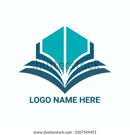 education logo design with open book vector