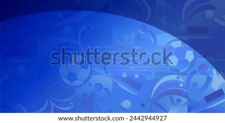 Soccer European championship. 2024 Abstract blue background soccer pattern Football pattern Europe Champion League award cup Soccer ball Winner world WIN Euro Finale Game Germany competition wallpaper