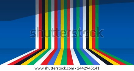 Soccer European championship. 2024 Abstract blue background soccer pattern Football pattern Europe Champion League award cup Soccer ball Winner world WIN Euro Finale Game Germany competition wallpaper