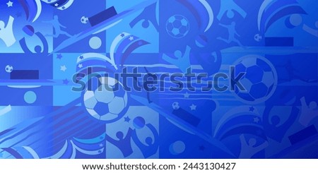 Soccer European championship. 2024 Abstract blue background soccer Summer Football pattern Europe Champion League award cup Soccer ball Winner world WIN Euro Finale Game Germany competition wallpaper