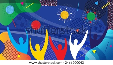 Soccer European championship Congratulations 2024 Abstract Summer background soccer banner Football Europe Champion League award cup Soccer ball Winner world WIN Euro Finale Game Germany competition