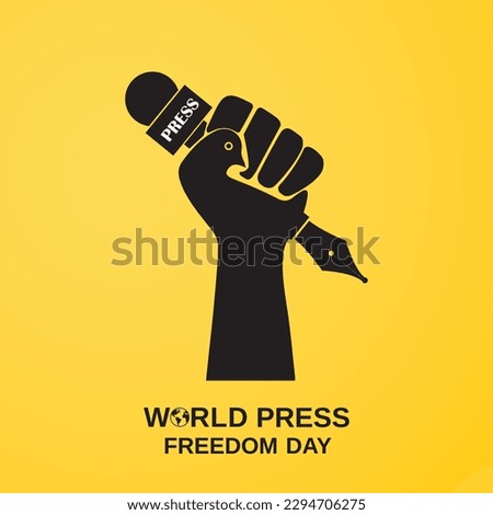 World press freedom day concept illustration. World Press Freedom Day or World Press Day to raise awareness of the importance of freedom of the press. End Impunity for Crimes against Journalism