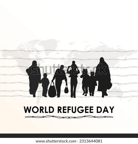 Refugee concept design, It can use for Banners, Posters, Web, Digital, etc. Due to war, climate change, and global political issues, the refugee problem is gaining momentum