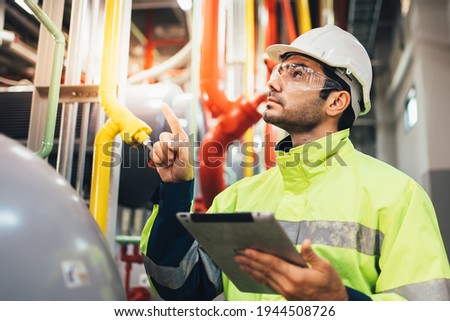 Similar – Image, Stock Photo Working sound engineer wearing headphone in home studio.