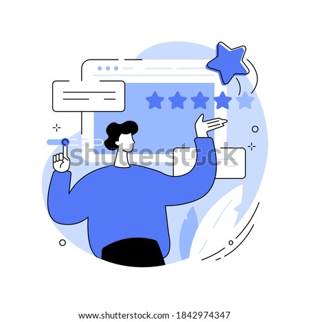 User feedback and website rating abstract concept vector illustration. Customer feedback, review website, non commercial product evaluation, rating service, sharing experience abstract metaphor.