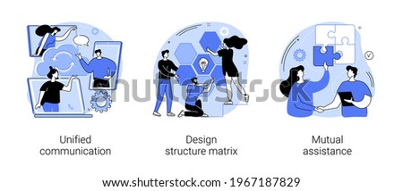 Business support abstract concept vector illustrations.
