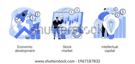 Global economy abstract concept vector illustrations.