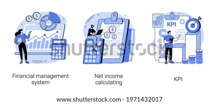 Corporate profit abstract concept vector illustrations.