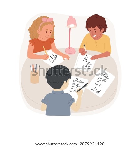 Child Writing Clipart 