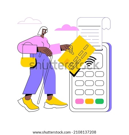 Payment processing abstract concept vector illustration. Easy payment systems, digital payment service, automated transaction, bank operations, customer experience, business owner abstract metaphor.