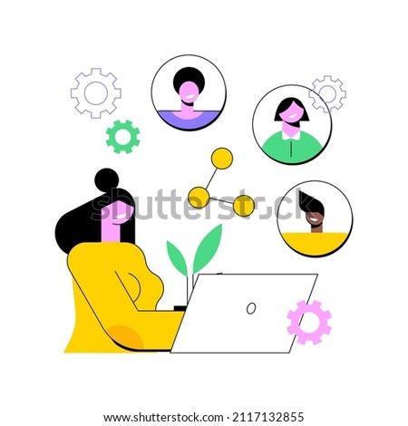 Employee sharing abstract concept vector illustration. Employee stock option, new form of employment, strategic sharing, sign contract with many employers, latest hiring trend abstract metaphor.