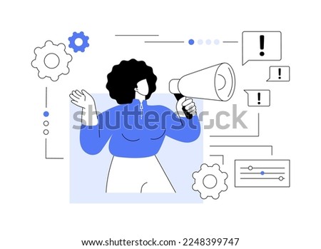 Attention abstract concept vector illustration. Requiring and attracting attention, active listening, take note, learning and concentration, behavior disorder, multitasking abstract metaphor.