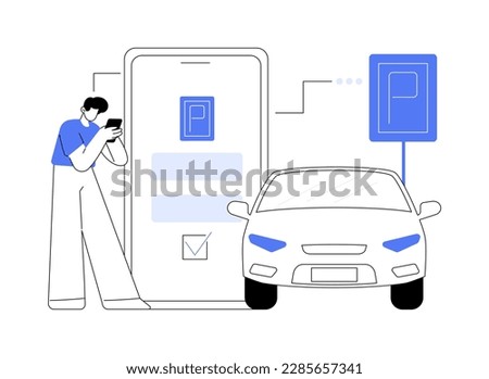 Reserve parking space for your customers abstract concept vector illustration. Customer walk in, pickup station, customers arrival, grocery order and delivery, small business abstract metaphor.