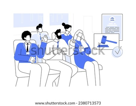 Passing new law abstract concept vector illustration. Group of politicians passing new law, citizen services, local government representatives, city council, legislative power abstract metaphor.