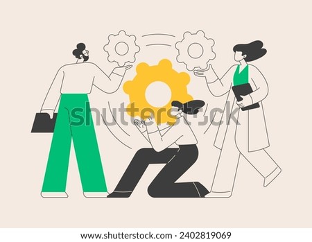 Cooperation abstract concept vector illustration. Online collaboration, team communication, cooperative business, coop model, partnership, cooperation process, working together abstract metaphor.