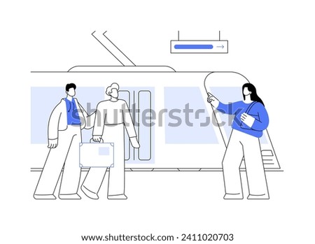 Image, Stock Photo public transport of tram and underground