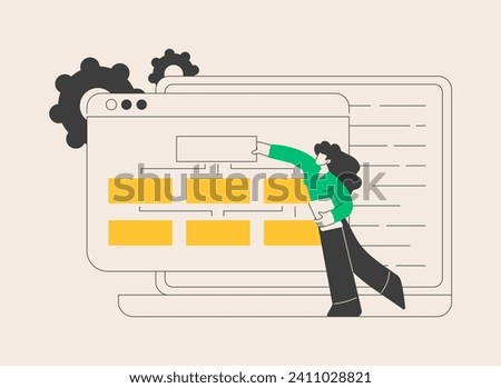 Enterprise architecture abstract concept vector illustration. IT system solution, enterprise software, corporate architecture framework, business process management, middleware abstract metaphor.