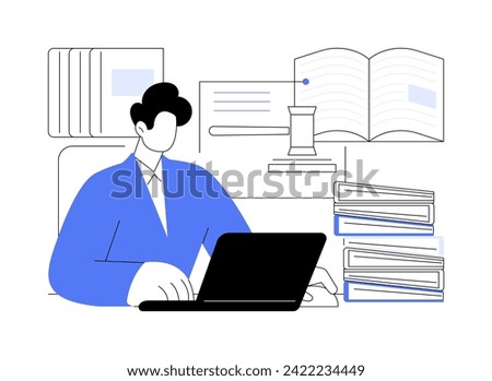 Follow law changes isolated cartoon vector illustrations. Professional specialist reading a new law changes, business people, legal service, follow government reforms vector cartoon.