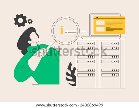 Management information system abstract concept vector illustration. Coordination of organization, analysis of information, monitoring employees, progress visualization abstract metaphor.