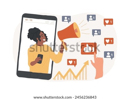 Cross-posting isolated concept vector illustration. Digital marketing, online platform, post planner, social media cross posting, link sharing, smm, repost, post promotion vector concept.