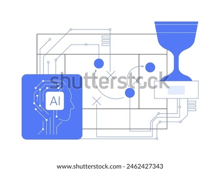 AI-Enhanced Game Strategy abstract concept vector illustration. Sports Analytics. Develop winning strategy by analyzing opponent data, historical performance. AI Technology. abstract metaphor.