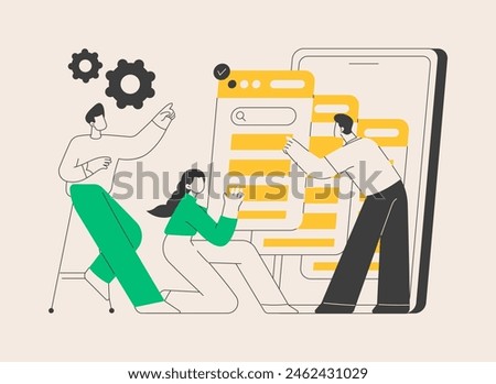Wireframe abstract concept vector illustration. Web page layout, interface element, website navigation, screen blueprint, visual guide, business analyst, user experience, sketch abstract metaphor.