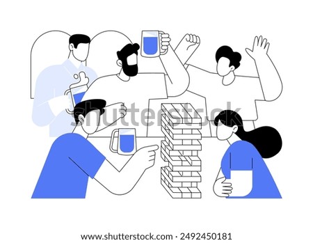 Game night isolated cartoon vector illustrations. Teens play board games at night together, education break, student lifestyle, leisure time with friends, off campus activity vector cartoon.