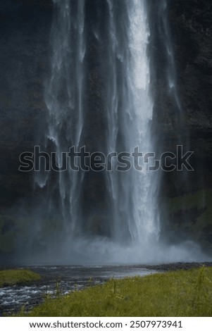 Similar – Image, Stock Photo Amazing waterfall in mountainous terrain in winter