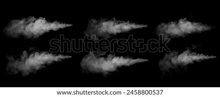 Similar – Image, Stock Photo Fog rising on the mountains of the small Saar loop