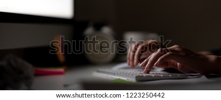 Similar – Image, Stock Photo Stuff at night in a window with blinds